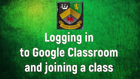 Logging in to Google Classroom